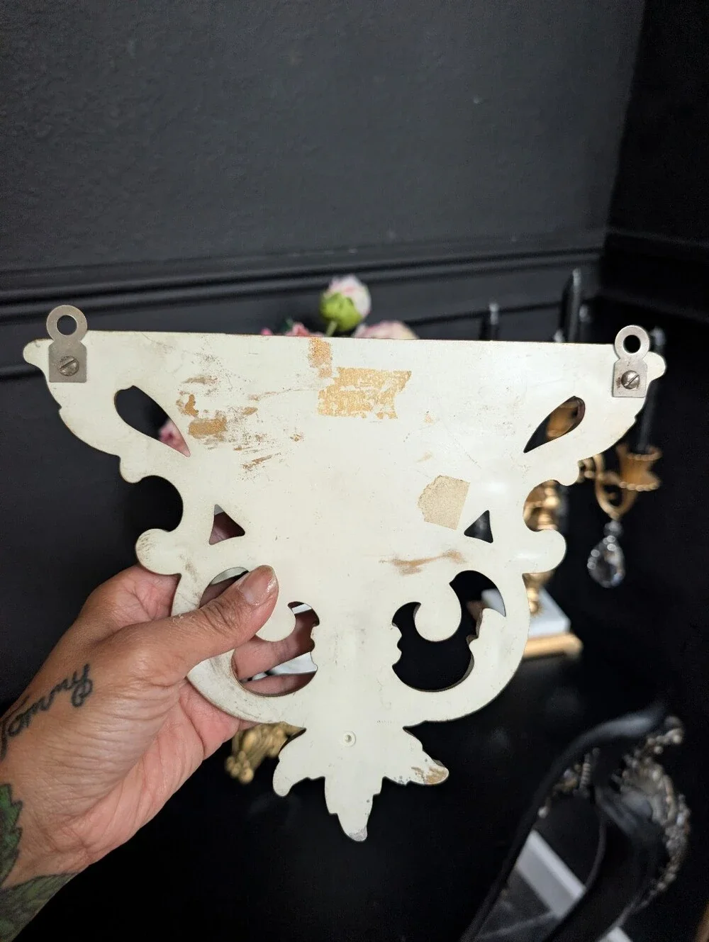 Vintage Gold Syroco Hollywood Regency/MCM Pocket Planter Sconce Wall decor 7.5